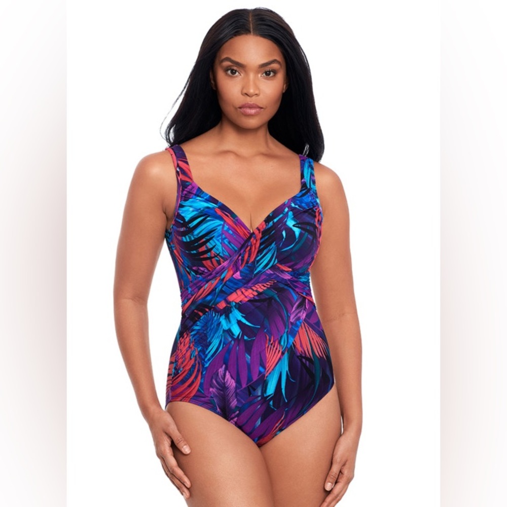 Miraclesuit Caliente Tropica Revele in Framboise Size 16 New with tag
